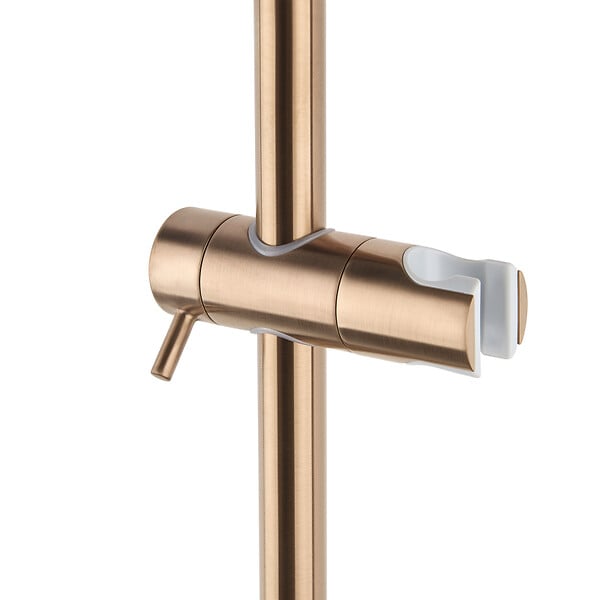 SWISS AQUA TECHNOLOGIES - Swiss Aqua Technologies Aurum colonne de douche avec mitigeur thermostatique + douchette 2 jets + douche de tête, or rose brossé (SATSSTKAURBRG) - large
