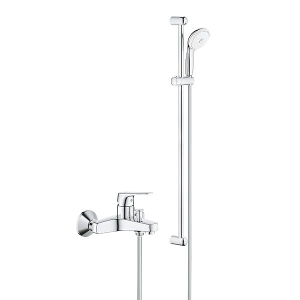 GROHE - Tempesta 100 ensemble de douche complet 3 jets + mitigeur de baignoire 1/2", chrome (23601000-28789002) - large