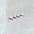 SWISS AQUA TECHNOLOGIES - Swiss Aqua Technologies Patère murale adhésive quadruple crochets en acier inoxydable, chrome brillant (HACEKNALEP4K) - vignette