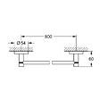 GROHE - Grohe Start barre porte-serviettes en métal 85,4 cm avec fixations cachées, noir mat (G411872430) - vignette