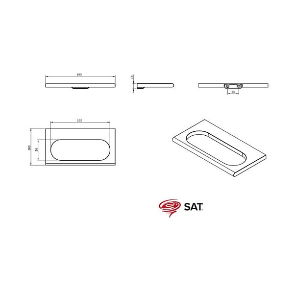 SWISS AQUA TECHNOLOGIES - Porte-serviettes SAT Evolution R chromé (SATDEVOR60) - large