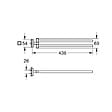 GROHE - Grohe Start Cube double porte-serviettes 43,8 cm, noir mat (G409762430) - vignette