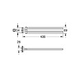 GROHE - Grohe Start Cube double porte-serviettes 43,8 cm, chrome (G40976000) - vignette