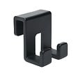 SWISS AQUA TECHNOLOGIES - Swiss Aqua Technologies Double crochet suspendu en acrylique pour écran de douche SAT Walk-In, noir mat (SATWIHACEKPLASTC) - vignette