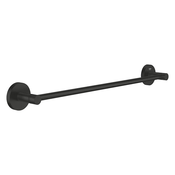 GROHE - Grohe Start barre porte-serviettes en métal et fixations cachées, noir mat (G411972430) - large
