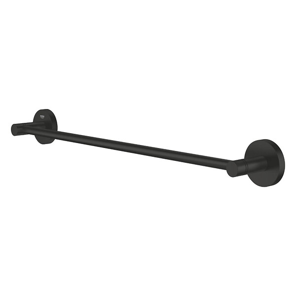 GROHE - Grohe Start barre porte-serviettes en métal et fixations cachées, noir mat (G411972430) - large