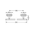 GROHE - Start Cosmopolitan barre porte-serviettes 52 cm, chrome (G41166000) - vignette