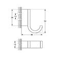 GROHE - Grohe Selection patère murale, hard graphite brossé (G41039AL0) - vignette