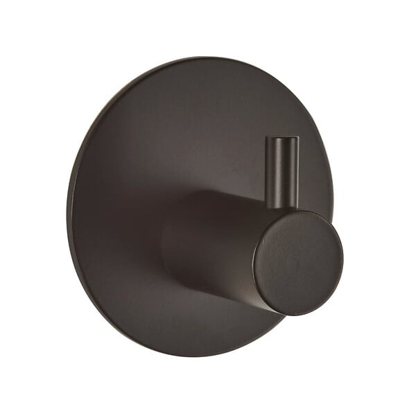 SWISS AQUA TECHNOLOGIES - Patère murale adhésive en acier inoxydable, noir mat (HACEKNALEP1KMC) - large