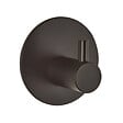 SWISS AQUA TECHNOLOGIES - Patère murale adhésive en acier inoxydable, noir mat (HACEKNALEP1KMC) - vignette