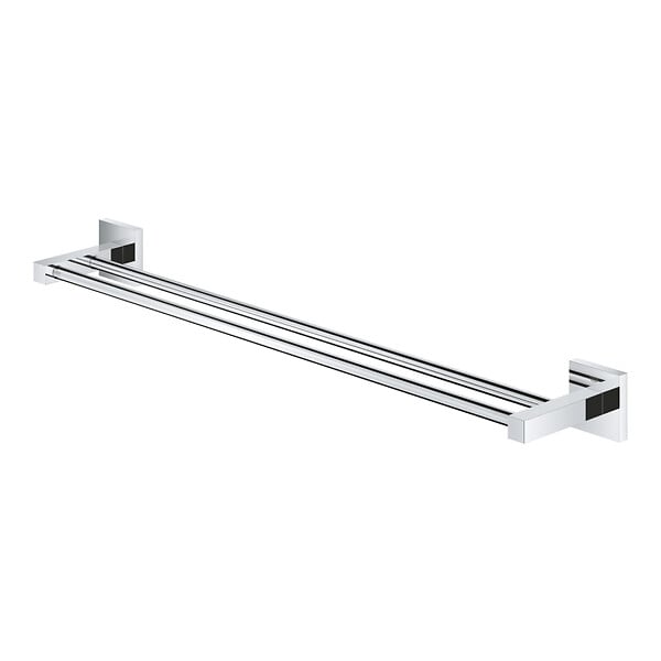 GROHE - Start Cube double barre porte-serviettes en métal 65,4 cm avec fixations cachées, chrome (G41104000) - large