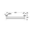 GROHE - Start Cube double barre porte-serviettes en métal 65,4 cm avec fixations cachées, chrome (G41104000) - vignette