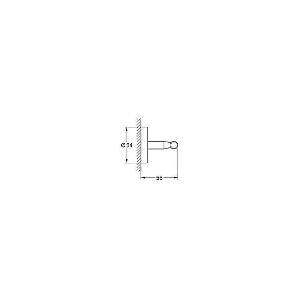 GROHE - Patère murale BAU COSMOPOLITAN GROHE 40461001 - Ø 54 mm - Chrome - large