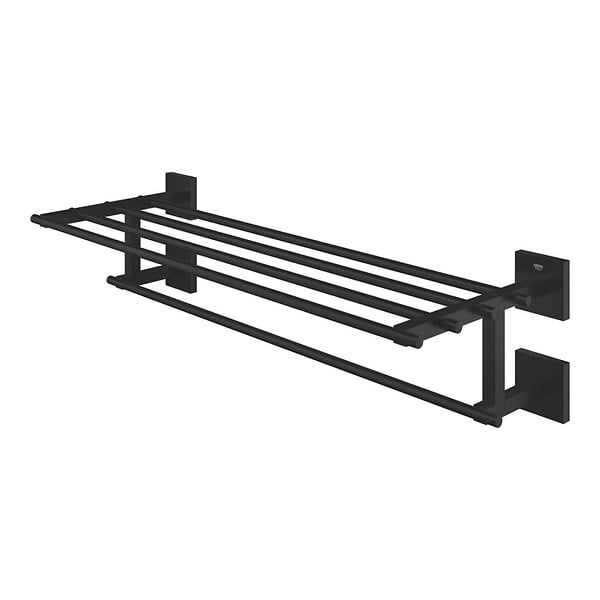 GROHE - Start Cube rack porte-serviettes en métal 60 cm avec fixations cachées, noir mat (G410992430) - large