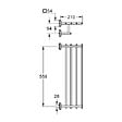 GROHE - Start Cube rack porte-serviettes en métal 60 cm avec fixations cachées, noir mat (G410992430) - vignette