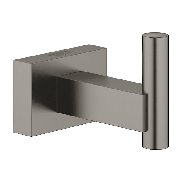 GROHE - Essentials Cube patère murale, hard graphite brossé (G40511AL1) - large
