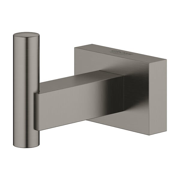 GROHE - Essentials Cube patère murale, hard graphite brossé (G40511AL1) - large