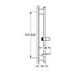 GROHE - Grohe Rainshower SmartActive barre de douche 600 mm Ø 22 mm avec tablette porte-savon, chrome (G26602000) - vignette