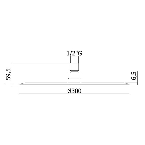 OPTIMA - Douche de tête Optima chrome OPB008 - large