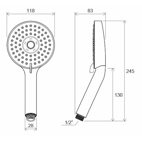 RAVAK - Ravak Pomme de douche Ravak 953.00 argent X07P009 - large
