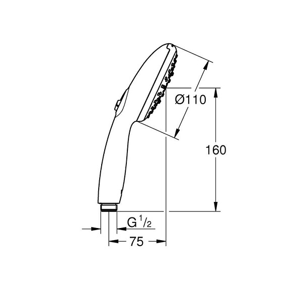 GROHE - Vitalio Start 110  douchette 3 jets, chrome (G26031001) - large