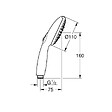 GROHE - Vitalio Start 110  douchette 3 jets, chrome (G26031001) - vignette