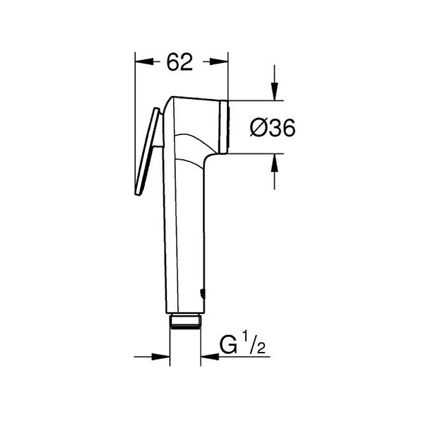 GROHE - Tempesta-F Trigger Spray 30 douchette à main 1 jet, blanc (28020L01) - large