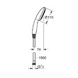 GROHE - Grohe Vitalio Start 110 ensemble douchette et flexible 1 jet, chrome (G26720001) - vignette