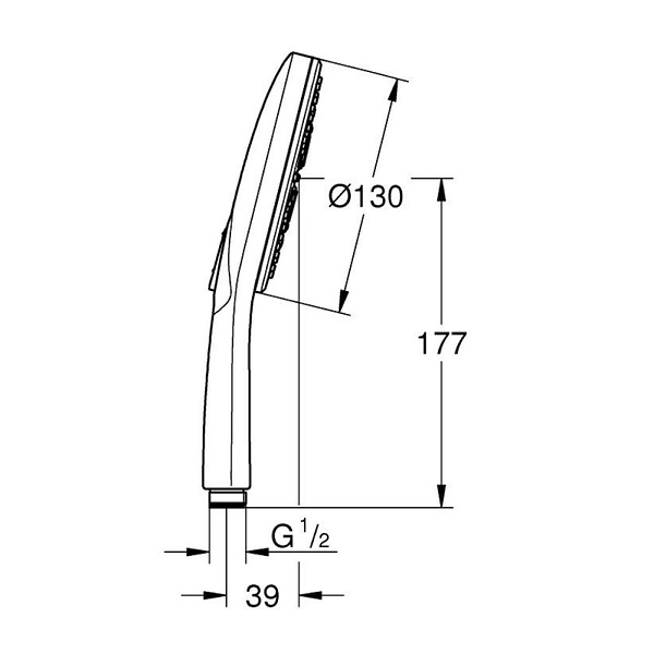 GROHE - Rainshower Smartactive 130 Douchette à main 3 jets, cool sunrise brossé (26574GN0) - large