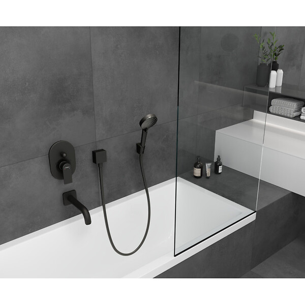 HANSGROHE - Hansgrohe Vernis Blend Douchette à main, 2 jets, Noir mat (26340670) - large