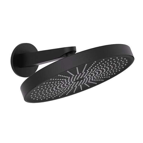 SWISS AQUA TECHNOLOGIES - Swiss Aqua Technologies Douche de tête mural 1 jet avec bras de douche, diamètre 30 cm, noir mat (SATBSHS81SETC) - large