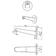 SWISS AQUA TECHNOLOGIES - Bras de douche mural 20,2 cm pour douche de tête, raccord universel, chrome (SATBSRKM) - vignette