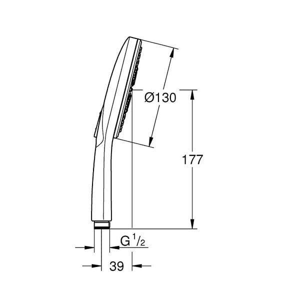GROHE - Grohe Rainshower Smartactive 130 Douchette à main 3 jets, warm sunset (26574DA0) - large