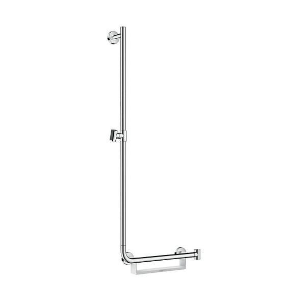 HANSGROHE - Hansgrohe Barre de douche Unica'Comfort 1,10m avec poignée à droite, sans flexible (26403400) - large