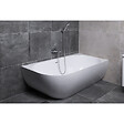 SWISS AQUA TECHNOLOGIES - Swiss Aqua Technologies Nelly 175x82 cm Baignoire droite Autoportante orientation droite en marbre coulé, sans pieds, blanc (NEL1700P) - vignette