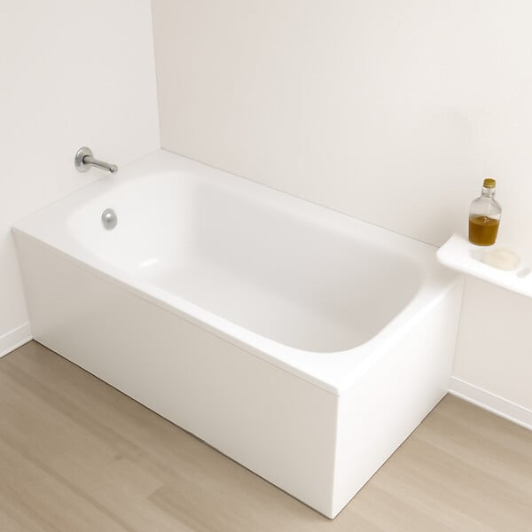 JIKA (GROUPE ROCA) - Jika (Groupe Roca) Riga 130 x 70 cm Baignoire gain de place 150 L en acier émaillé, sans pieds, blanc (H2340300000001) - large