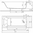 KOLO BY GEBERIT - KOLO by Geberit Rekord 160 x 70 cm Baignoire droite avec pieds en acrylique, blanc (XWP1660000) - vignette