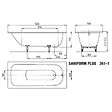 KALDEWEI - Saniform Plus baignoire rectangulaire avec pieds 150x70 cm acier émaillé, Blanc alpin (111600013001-SET) - vignette