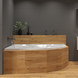SIKO - 170 x 100 cm Fortuna Plus baignoire asymétrique avec pieds, Acrylique, Gauche, Blanc (FO1700LPLUS-SET) - vignette