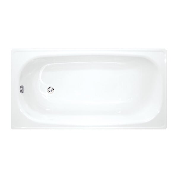 JIKA (GROUPE ROCA) - 140x70 cm Ensemble baignoire Riga universelle + Pare baignoire pivotant chrome + pieds (A140-SETP) - large