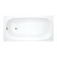 JIKA (GROUPE ROCA) - 140x70 cm Ensemble baignoire Riga universelle + Pare baignoire pivotant chrome + pieds (A140-SETP) - vignette