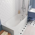 KOLO BY GEBERIT - KOLO by Geberit 170x70 cm Ensemble baignoire Opal Plus universelle + Pare baignoire pivotant chrome + pieds (XWP1270000-SETP) - vignette