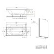 KOLO BY GEBERIT - KOLO by Geberit 170x70 cm Ensemble baignoire Opal Plus universelle + Pare baignoire pivotant chrome + pieds (XWP1270000-SETP) - vignette