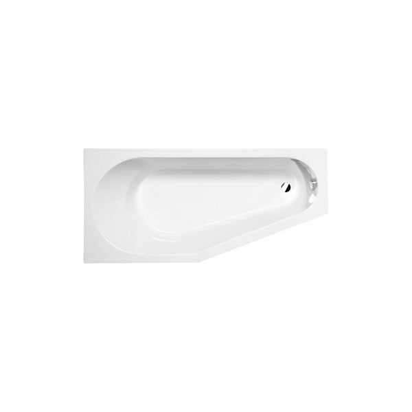 POLYSAN - Tigra 150 x 75 cm Baignoire asymétrique, orientation gauche en acrylique, sans pieds, blanc (72928) - large