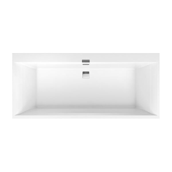 VILLEROY & BOCH - Baignoire rectangulaire Squaro 180x80 cm marbre coulé, sans pieds, blanc (UBQ180SQE2DV-01) - large