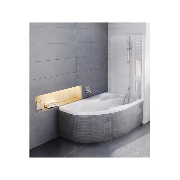 RAVAK - Rosa II 160 x 105 cm Baignoire d'angle orientation droite en acrylique, sans pieds, blanc (CL21000000) - large