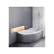 RAVAK - Rosa II 160 x 105 cm Baignoire d'angle orientation droite en acrylique, sans pieds, blanc (CL21000000) - vignette