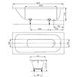 KALDEWEI - Kaldewei Saniform Plus baignoire rectangulaire avec pieds 160x70 cm acier émaillé, Blanc alpin (111700010001-SET) - vignette