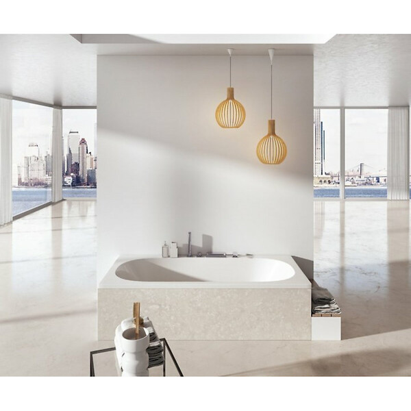 RAVAK - Ravak City 180 x 80 cm Baignoire droite en acrylique, sans pieds, blanc (C920000000) - large