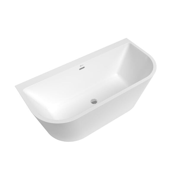 SWISS AQUA TECHNOLOGIES - Swiss Aqua Technologies Katy 160 x 75 cm Baignoire autoportante en Acrylique, murale, sans pieds, blanc (SATKATY1600) - large